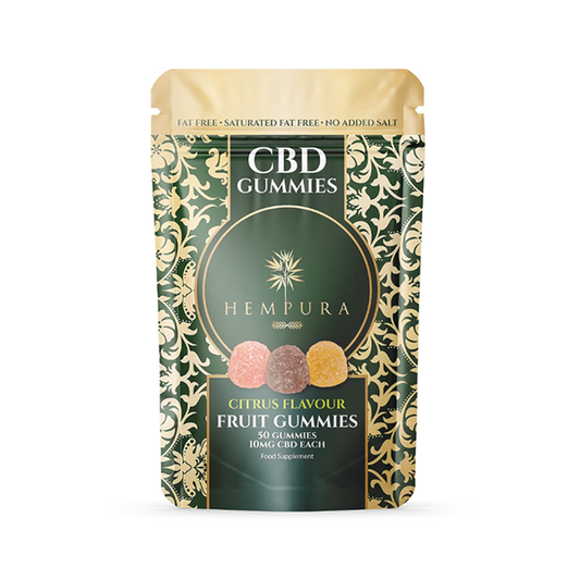 Hempura 500mg CBD Citrus Fruit Gummies - 50 Pieces - Vape Center