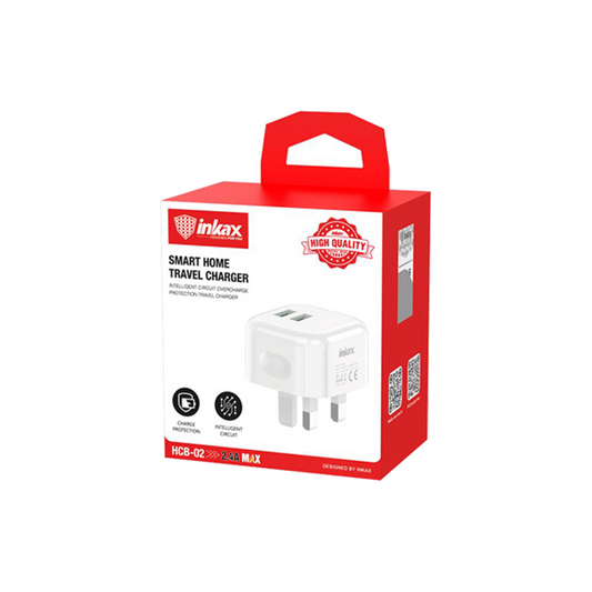 Inkax Smart Home Travel USB Wall Plug Charger - HCB-02 - 2d0116-20