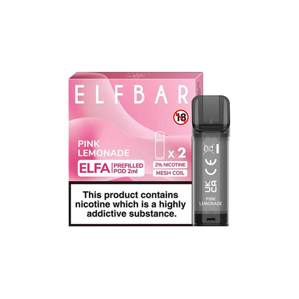 ELF Bar ELFA 20mg Replacement Prefilled Pods 2ml 1200 Puffs - 2 Pcs
