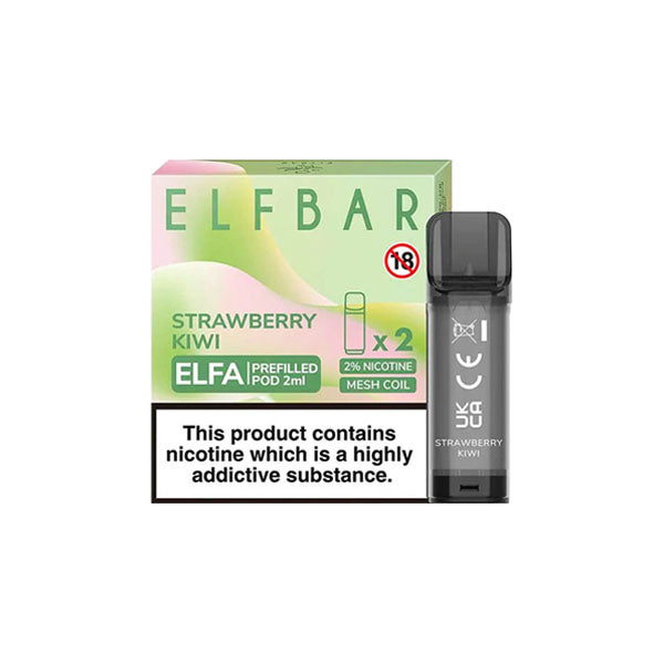 ELF Bar ELFA 20mg Replacement Prefilled Pods 2ml 1200 Puffs - 2 Pcs
