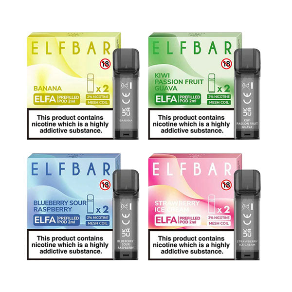 ELF Bar ELFA 20mg Replacement Prefilled Pods 2ml 1200 Puffs - 2 Pcs