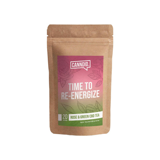 Canndid 200mg CBD Rose & Green Tea Bags - 20 Bags (BUY 1 GET 1 FREE)