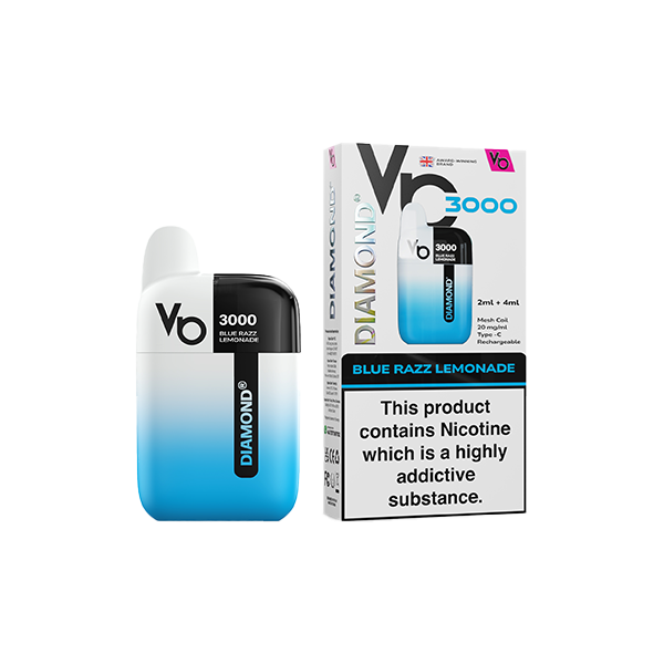 20mg Vapes Bar Diamond 3000 Pod Vape Kit 3000 Puffs