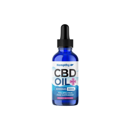 Hempthy 4000mg CBD Oil Full Spectrum Food Supplement Mixed Berries - 30ml