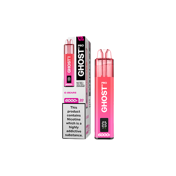 20mg Ghost Pro 6000+ Disposable Vapes Bars