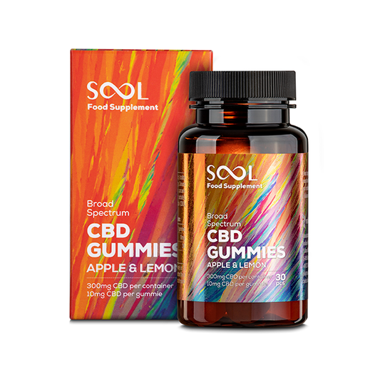 SOOL 300mg Broad Spectrum CBD Apple & Lemon Gummies - 30 pieces (BUY 1 GET 1 FREE)