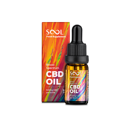 SOOL 500mg Broad Spectrum 5% CBD Oil 10ml (BUY 1 GET 1 FREE)
