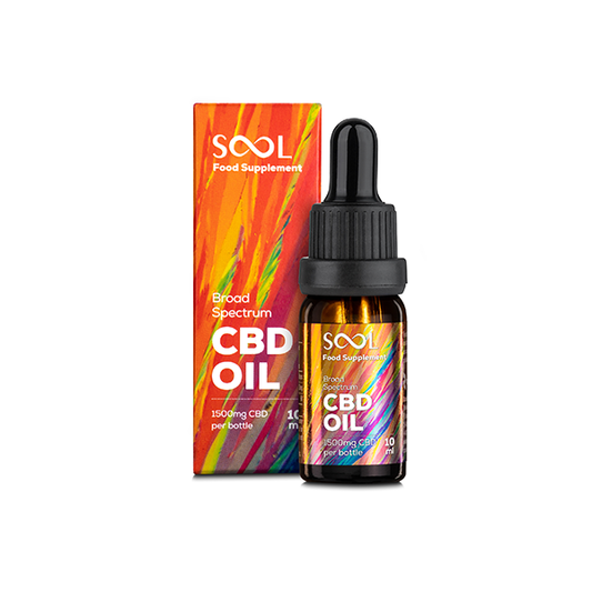 SOOL 1500mg Broad Spectrum 15% CBD Oil 10ml (BUY 1 GET 1 FREE)