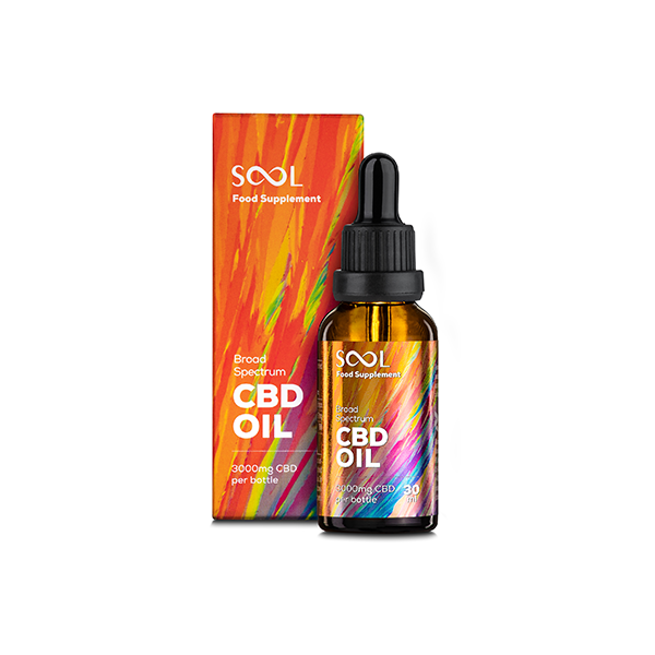 SOOL 3000mg Broad Spectrum 10% CBD Oil 30ml (BUY 1 GET 1 FREE)