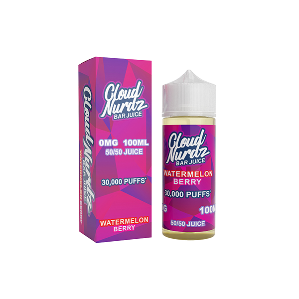 0mg Cloud Nurdz Bar Juice 100ml Shortfill (50VG/50PG)
