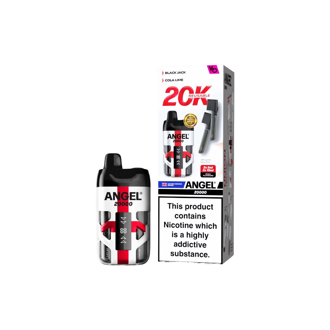 20mg Angel 20000 by Vapes Bars Duel Prefilled Pod Vape Kit 20000 Puffs