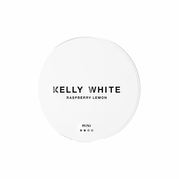 8mg Kelly White Mini Medium Raspberry Lemon Nicotine Pouches - 20 Pouches