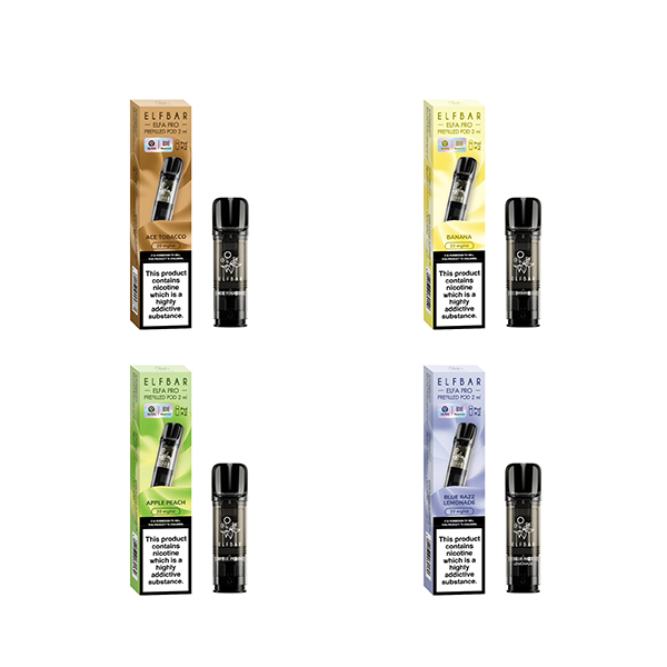ELF Bar ELFA Pro 20mg Replacement Prefilled Pods 2ml 1200 Puffs - 2 Pcs