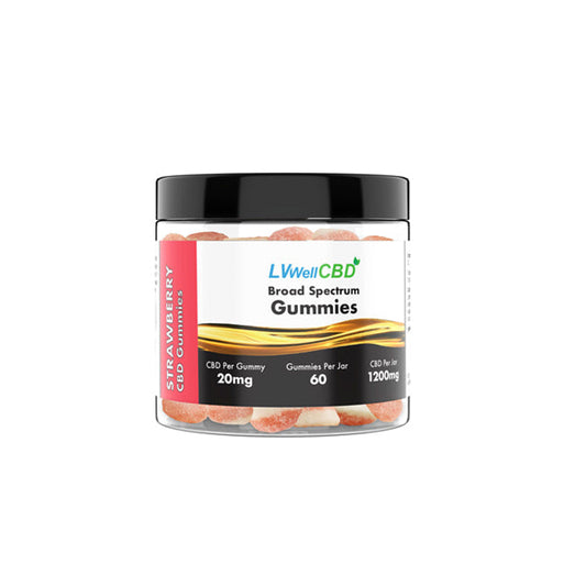 LVWell 1200mg CBD Gummies - 60 Count - Vape Center