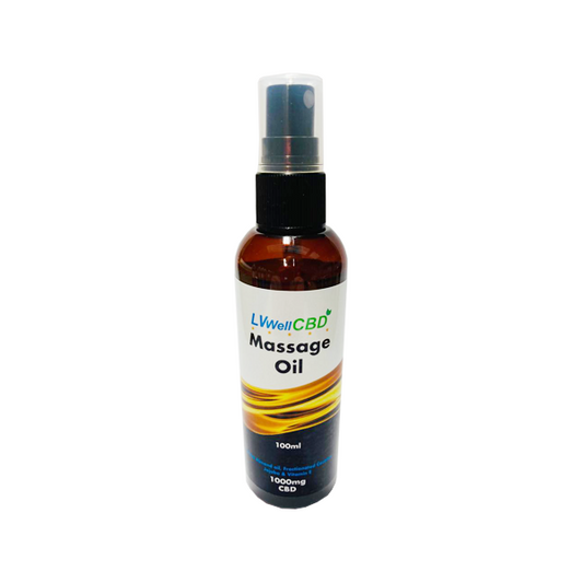 LVWell CBD 1000mg Full Spectrum CBD Massage Oil  - 100ml - Vape Center