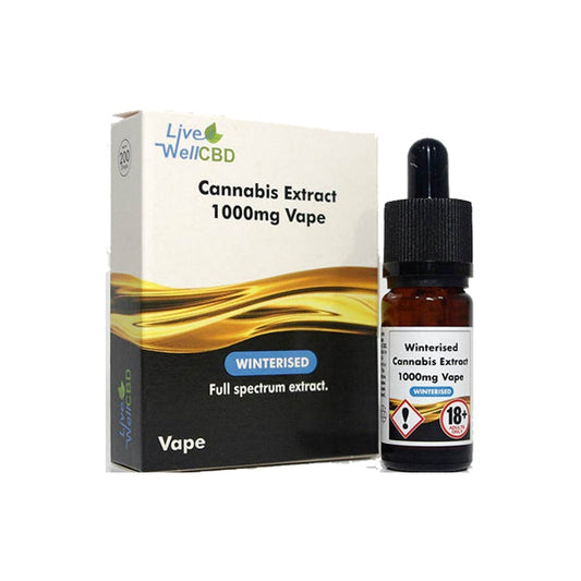 LVWell CBD 1000mg Winterised 10ml Vape Oil - Vape Center