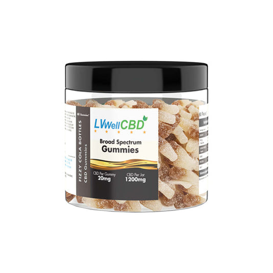 LVWell CBD 1200mg CBD Fizzy Cola Bottle Gummies - 60 Pieces - Vape Center