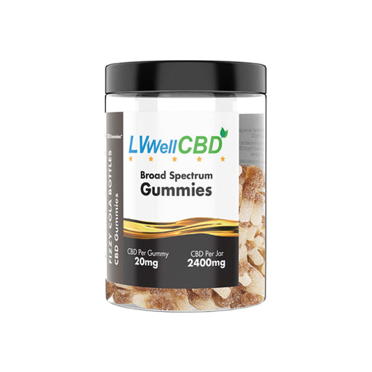 LVWell CBD 2400mg CBD Fizzy Cola Bottle Gummies - 120 Pieces - Vape Center