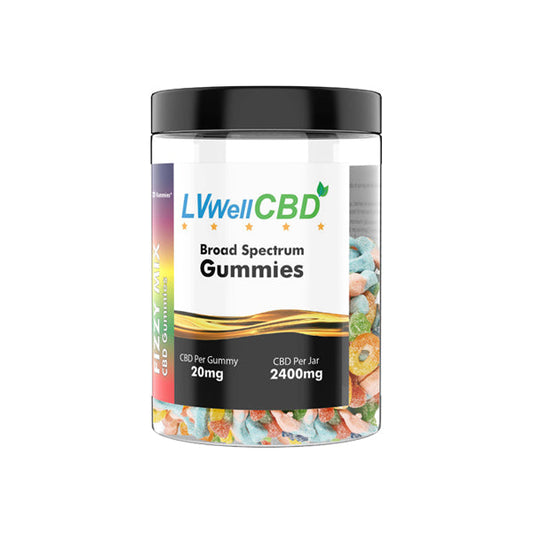 LVWell CBD 2400mg CBD Fizzy Mix Gummies - 120 Pieces - Vape Center