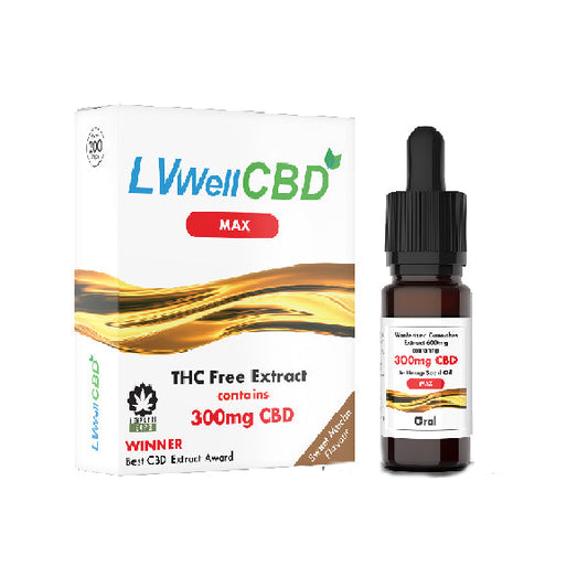 LVWell CBD 300mg 10ml Max Hemp Seed Oil - Vape Center