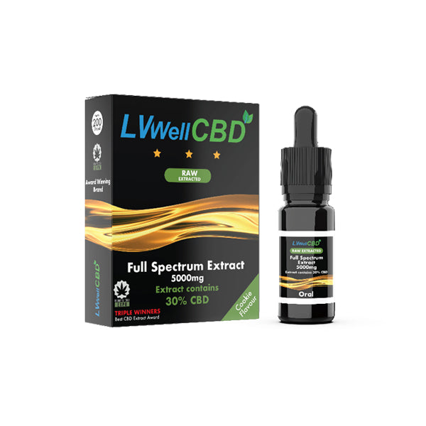LVWell CBD 5000mg 10ml Raw Cannabis Oil - Vape Center