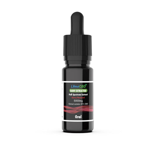 LVWell CBD 5000mg Raw Cherry Oral Drops - 10ml - Vape Center