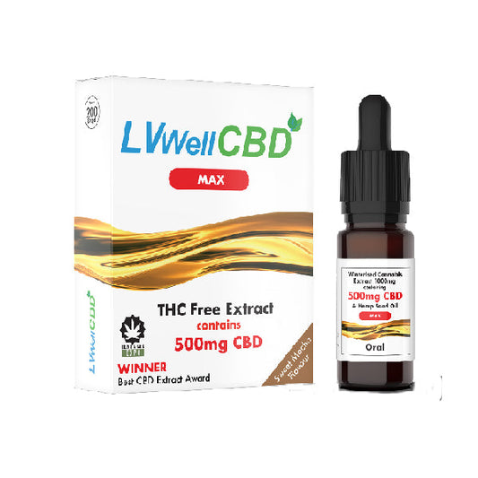 LVWell CBD 500mg 10ml Max Hemp Seed Oil - Vape Center