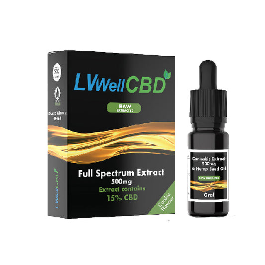 LVWell CBD 500mg 10ml Raw Cannabis Oil - Vape Center