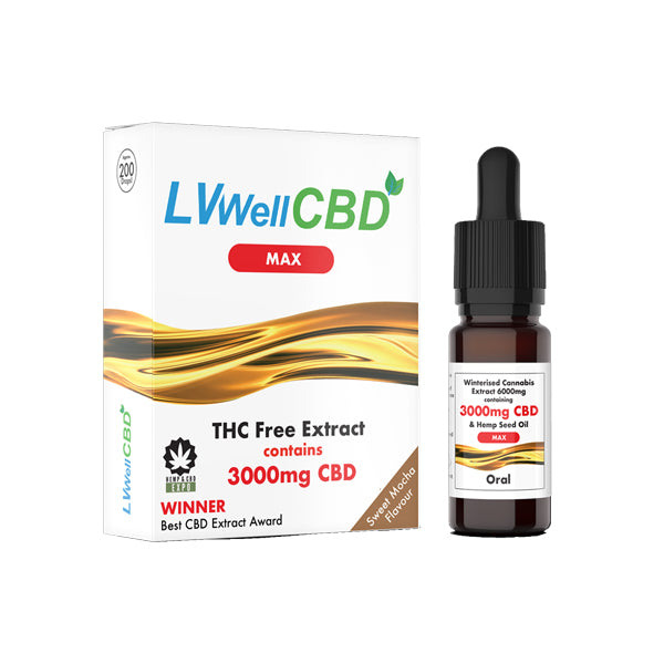 LVWell CBD Broad Spectrum 3000mg CBD 10ml Max Oil - Vape Center
