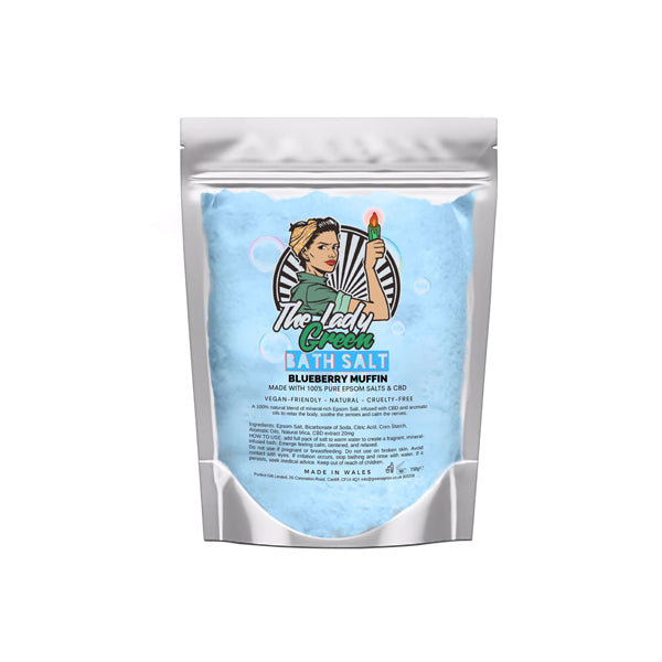 Lady Green 50mg CBD Bluberry Muffin Bath Salts - 500g - Vape Center