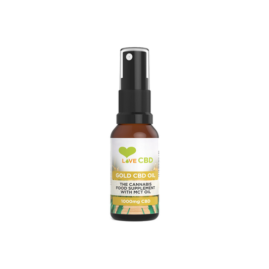 Love CBD 1000mg Gold CBD Oil Spray - 20ml - Vape Center