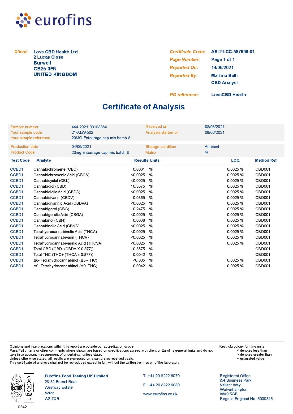 Love CBD 600mg Double Strength Entourage CBD Capsules - 30 Caps - Vape Center