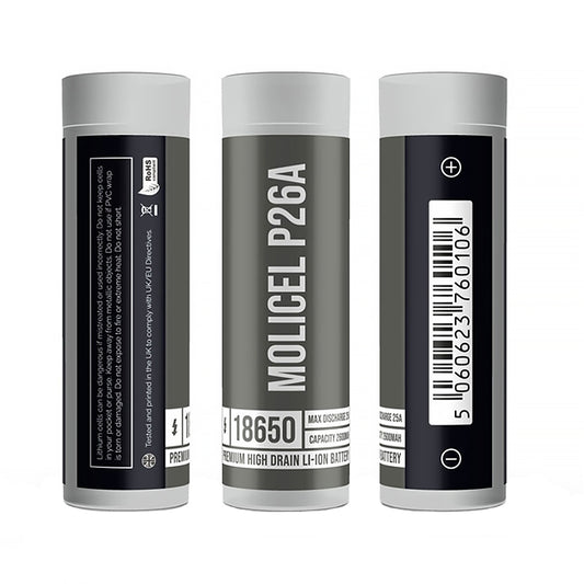 Molicel P26A 18650 Battery in Case - Vape Center