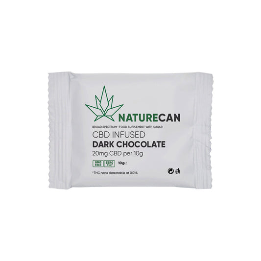 Naturecan 20mg CBD Infused Dark Chocolate 10g - Vape Center