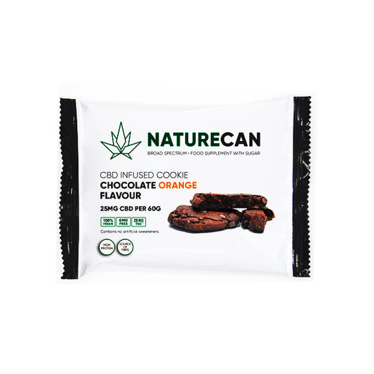 Naturecan 25mg CBD Double Chocolate Orange Cookie 60g - Vape Center