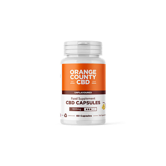 Orange County 1800mg Full Spectrum CBD Capsules - 60 Caps - Vape Center