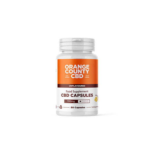 Orange County 900mg Full Spectrum CBD Capsules - 60 Caps - Vape Center