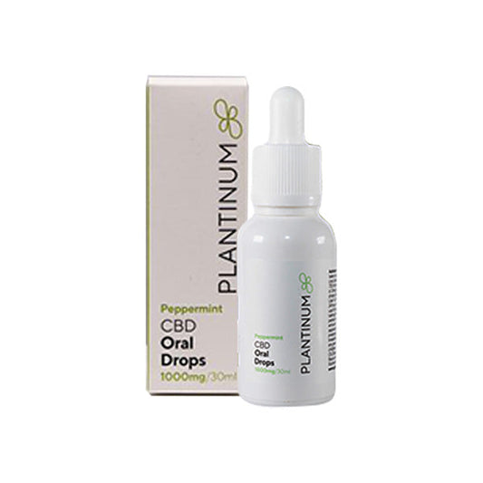 Plantinum CBD 1000mg CBD Peppermint Oral Drops - 30ml - Vape Center