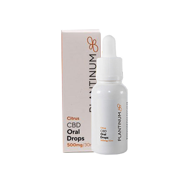 Plantinum CBD 500mg CBD Citrus Oral Drops - 30ml - Vape Center