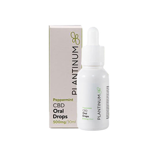 Plantinum CBD 500mg CBD Peppermint Oral Drops - 30ml - Vape Center