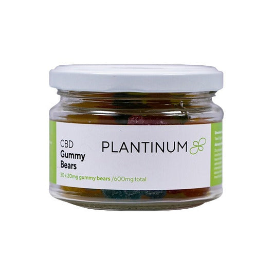 Plantinum CBD 600mg CBD Vegan Gummy Bears - 30 Pieces - 2d0116-20
