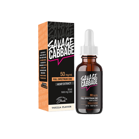Savage Cabbage 1500mg CBD Oil Vanilla 30ml - 2d0116-20