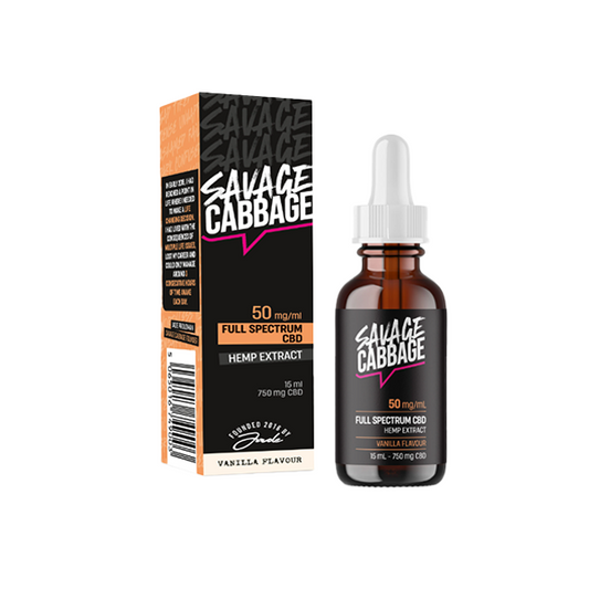 Savage Cabbage 750mg CBD Oil Vanilla 15ml - 2d0116-20