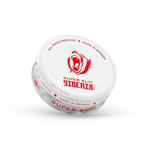 Siberia 33mg All White Super Slim Nicotine Pouches 20 Pouches - Vape Center