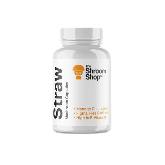 The Shroom Shop Straw Mushroom 45000mg Capsules - 90 Caps - Vape Center