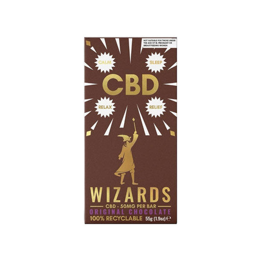 The Wizards Magic 50mg CBD Original Chocolate Bar - 55g - Vape Center