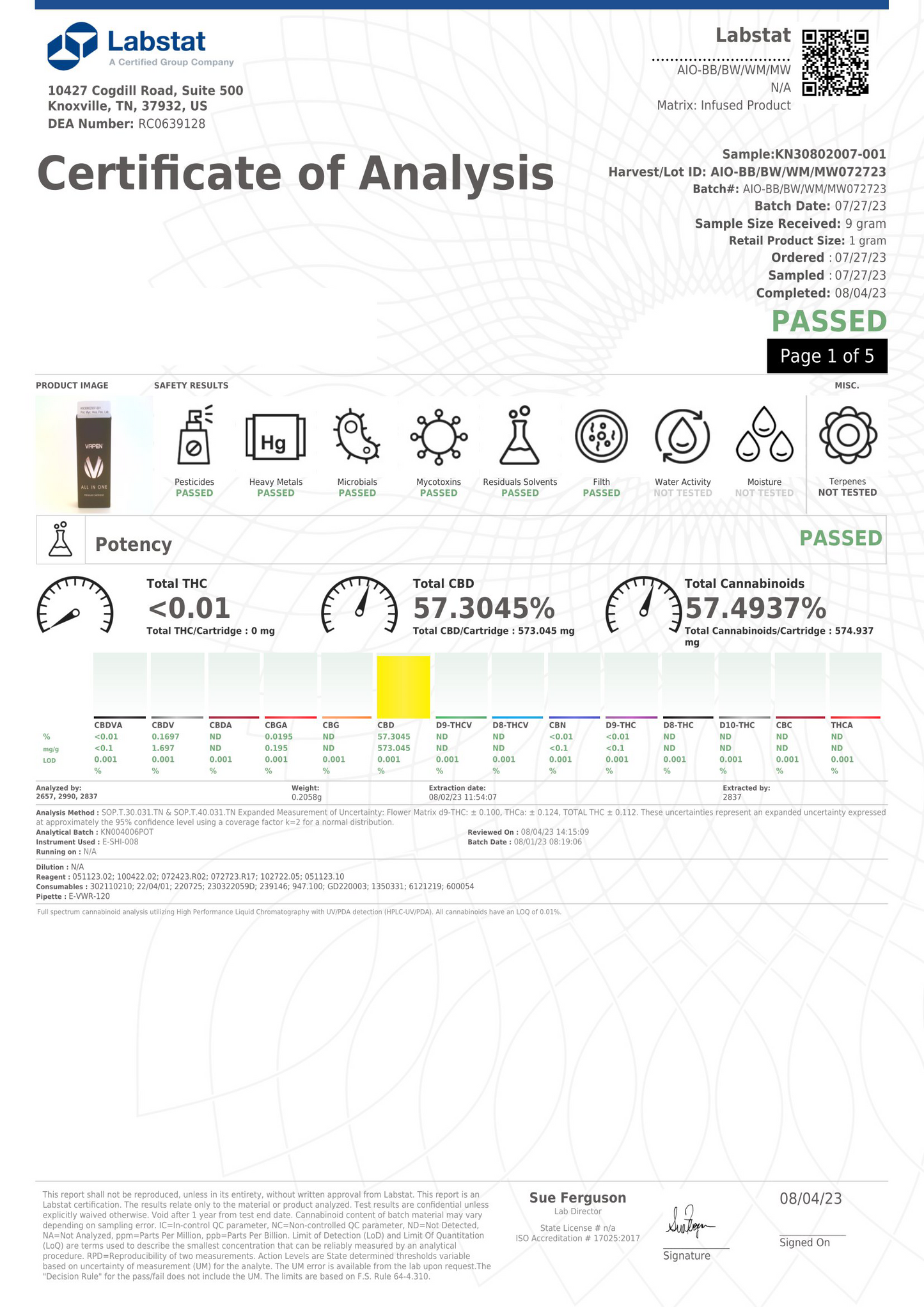 Vapen 600mg CBD Disposable Vape - 2ml - Vape Center