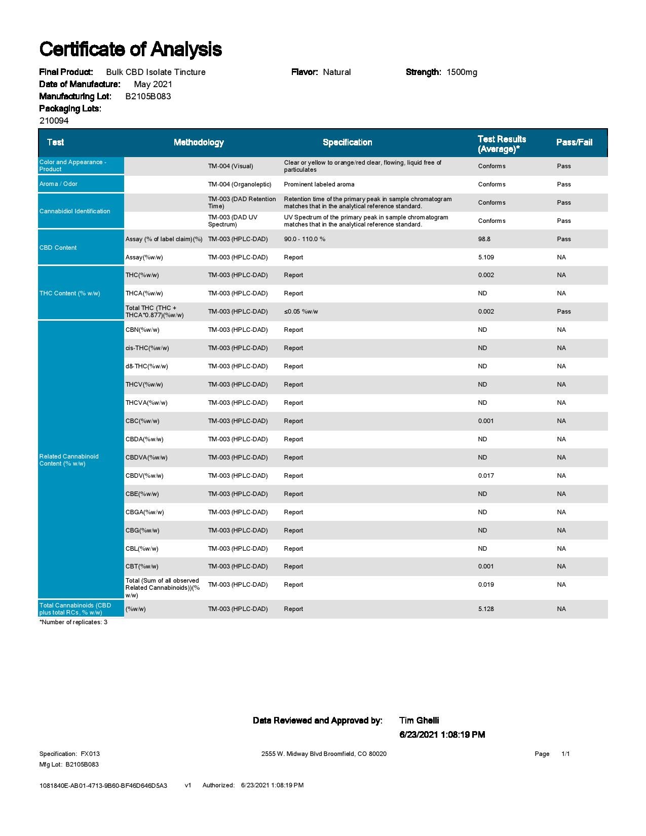 Voyager 1500mg CBD Natural Oil - 30ml - Vape Center