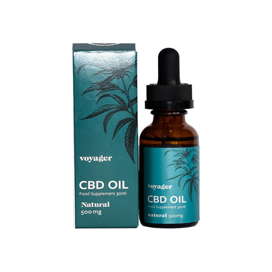 Voyager 500mg CBD Natural Oil - 30ml - Vape Center