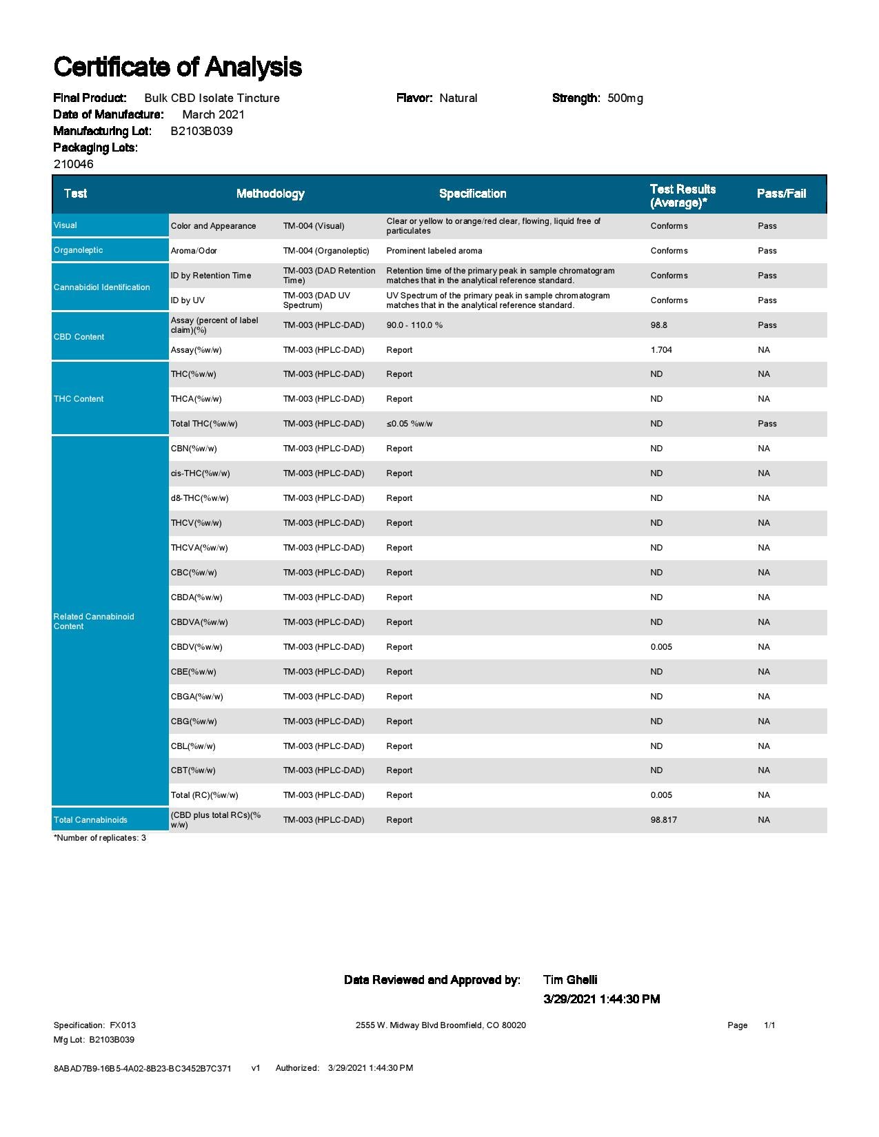 Voyager 500mg CBD Natural Oil - 30ml - Vape Center